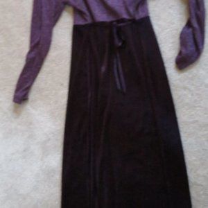 WOMEN'S - PURPLE LONG VELVET DRESS - SIZE 12